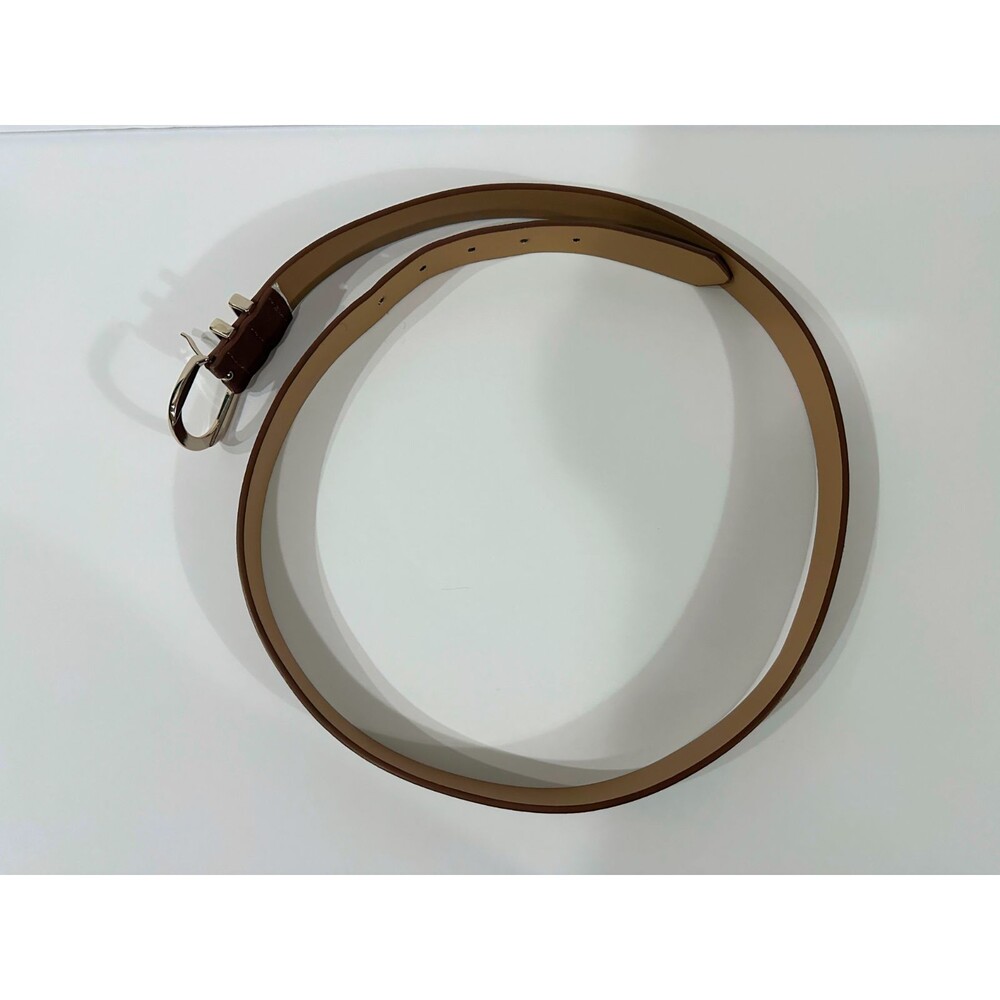 Old Navy Womens Medium/Large (8-14) Brown Faux Leather Square Buckle Belt